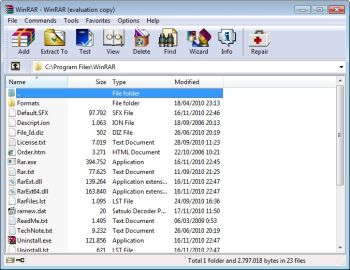 WinRar 5.80 Screenshot